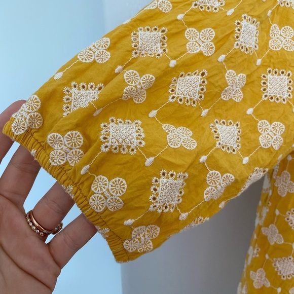 Greylin Embroidered Flutter Sleeve Top - Picture 2 of 4